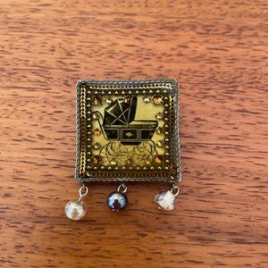 Vintage square brooch